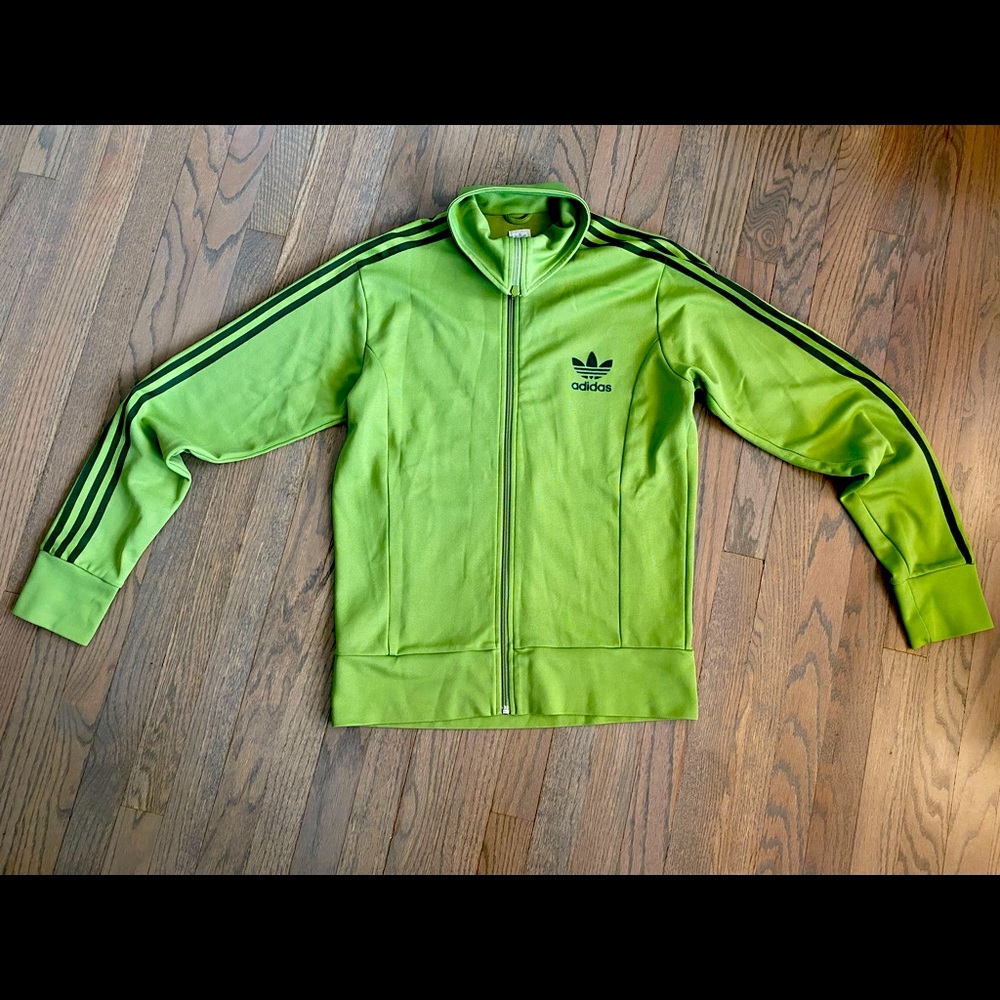 Adidas Originals Firebird Jacket Vintage Green Mens Size Large See Pics